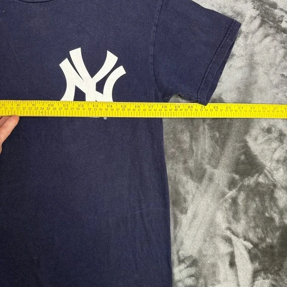 Vintage Y2k New York Yankess Short Sleeve Blue T-Shirt Size Small Sheffield #`11 - Picture 5 of 7